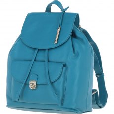 Ashwood Leather Twist Lock Small Backpack - Turquoise Y-57