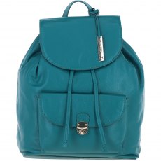 Ashwood Leather Twist Lock Small Backpack - Green Y-57