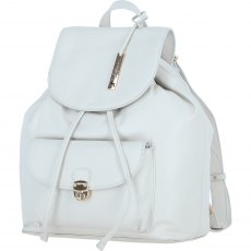 Ashwood Leather Twist Lock Small Backpack - White Y-57