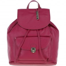 Ashwood Leather Twist Lock Small Backpack - Raspberry Y-57