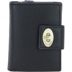 Ashwood Leather Twist Lock Purse - Black Y-60 Ashwood Leather Twist Lock Purse - Black Y-60
