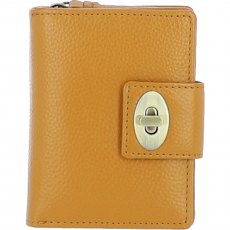 Ashwood Leather Twist Lock Purse - Mustard Y-60
