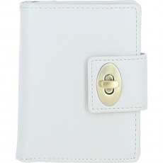 Ashwood Leather Twist Lock Purse - White Y-60