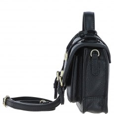 Ashwood Leather Twist Lock Small Satchel - Black Y-61 Ashwood Leather Twist Lock Small Satchel - Black Y-61