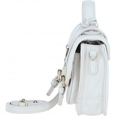 Ashwood Leather Twist Lock Small Satchel - White Y-61
