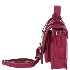 Ashwood Leather Twist Lock Small Satchel - Raspberry Y-61