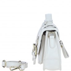 Ashwood Leather Twist Lock Medium Satchel - White Y-62