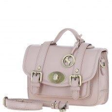 Ashwood Leather Twist Lock Medium Satchel - Beige Y-62