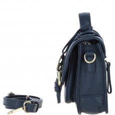 Ashwood Leather Twist Lock Medium Satchel - Navy Y-62