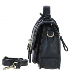 Ashwood Leather Twist Lock Large Satchel - Black Y-63