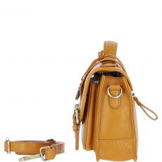Ashwood Leather Twist Lock Large Satchel - Mustard Y-63