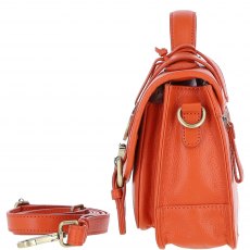 Ashwood Leather Twist Lock Large Satchel - Orange Y-63