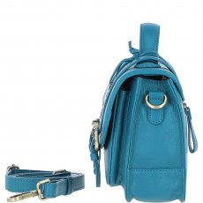 Ashwood Leather Twist Lock Large Satchel - Turquoise Y-63