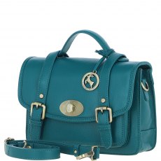 Ashwood Leather Twist Lock Large Satchel - Green Y-63