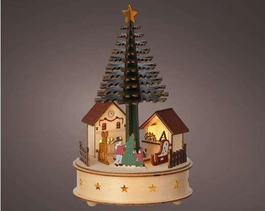 LED Christmas Tree Scene Plywood