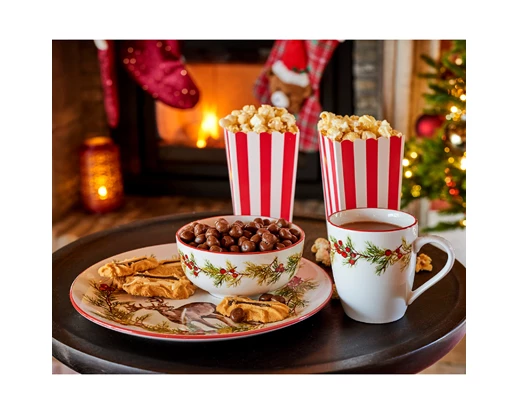 Christmas Wreath Porcelain Bowl
