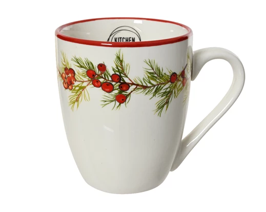 Christmas Wreath Porcelain Mug