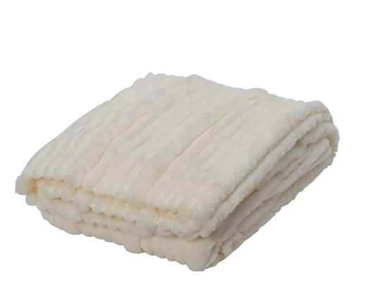 Irregular Stripe Throw - White