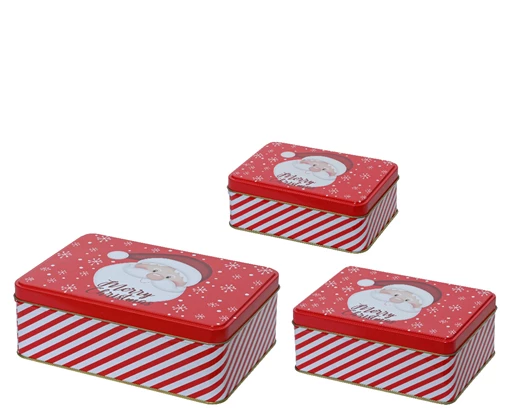 Father Christmas Storage Tins Set of 3