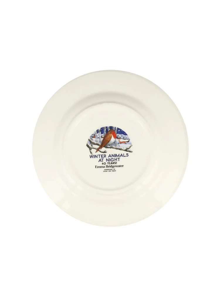 Emma Bridgewater Midnight Robin Medium Dinner Plate 8.5 Inch