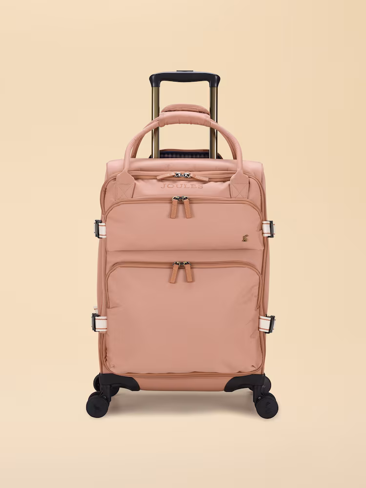 Joules Epwell Cabin Four Wheel Soft Suitcase - Pink