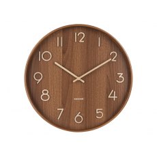 Karlsson Wall Clock Pure Large - Dark Wood