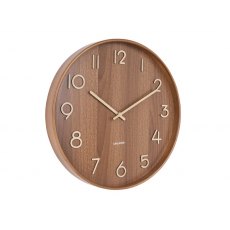 Karlsson Wall Clock Pure Large - Dark Wood
