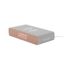 Karlsson Alarm Clock Retro Flat LED - Mouse Grey