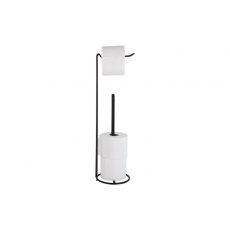 Present Time Toilet Roll Holder Wired Black