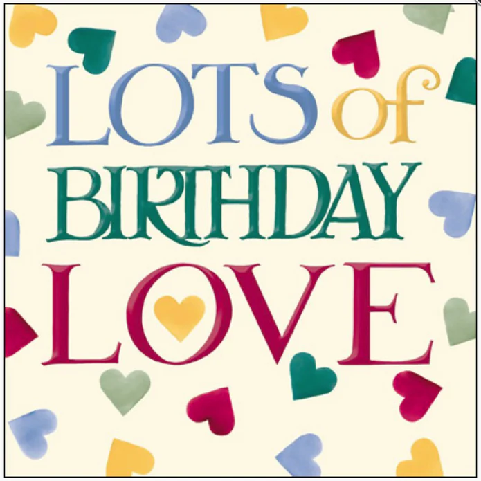 Emma Bridgewater Lots Of Birthday Love Card Emma Bridgewater Lots Of Birthday Love Card