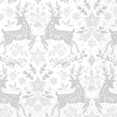 IHR Napkins Christmas Ornaments Silver