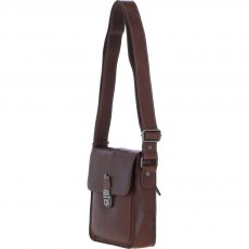 Ashwood Leather Medium Buckle Crossbody Bag - Brown S-61