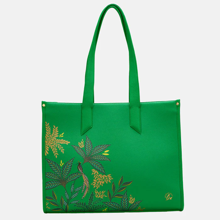 Sara Miller Boxed Tote - Green Botanic Sara Miller Boxed Tote - Green Botanic