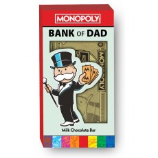Monopoly Bank of Dad Chocolate Bar 70g Monopoly Bank of Dad Chocolate Bar 70g
