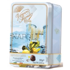 Vergani NAPOLI Dark Chocolate Pralines with Limoncello Cream 100g Vergani NAPOLI Dark Chocolate Pralines with Limoncello Cream 100g