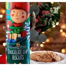Grandma Wild's Helpful Elf Tube With Chocolate Chip Chip Biscuits 200g Grandma Wild's Helpful Elf Tube With Chocolate Chip Chip Biscuits 200g