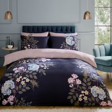 Sara Miller Oriental Blossom Navy/Light Mink Bedding