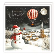 Nadolig Llawen In a Balloon Christmas Cards - 5 Pack
