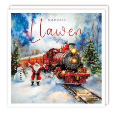 Nadolig Llawen Santa Express Christmas Cards - 5 Pack