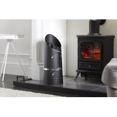 Inglenook Premium Tapered Black Coal Hod With Silver Band Inglenook Premium Tapered Black Coal Hod With Silver Band