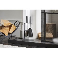 Inglenook 2 Piece Hearth Set Black Inglenook 2 Piece Hearth Set Black