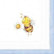 IHR Napkins Sunny Bee Light Blue IHR Napkins Sunny Bee Light Blue