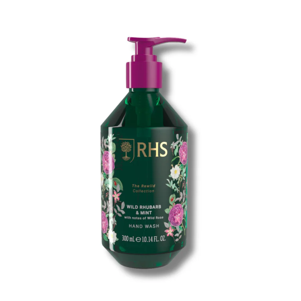 RHS The Rewild Collection Wild Rhubarb & Mint Hand Wash 300ml