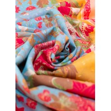Powder Cotton Scarf - Paisley Poppies