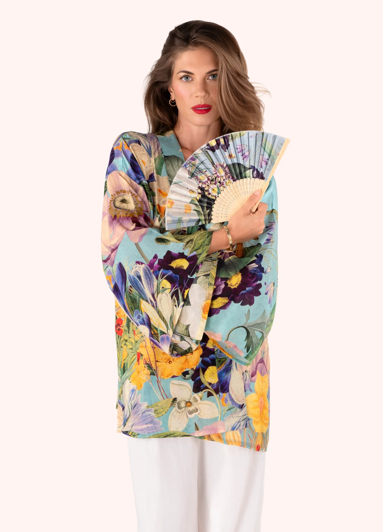 Powder Kimono Jacket - Spring Flora