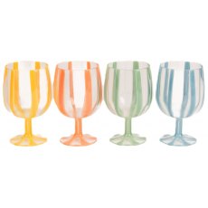 Summerhouse Portofino Stacking Wine Glasses Stripe Set of 4 Summerhouse Portofino Stacking Wine Glasses Stripe Set of 4