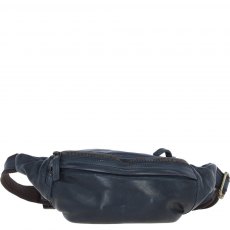 Ashwood Leather Bum Bag - Navy D102