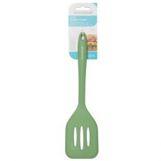 KitchenCraft Silicone Slotted Turner - Green KitchenCraft Silicone Slotted Turner - Green