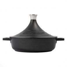 MasterClass 4L Cast Aluminium Tagine with Self Basting and Cone Lid - Black