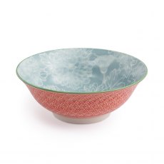 Mikasa Grey Floral Stoneware Ramen Bowl 21cm Mikasa Grey Floral Stoneware Ramen Bowl 21cm